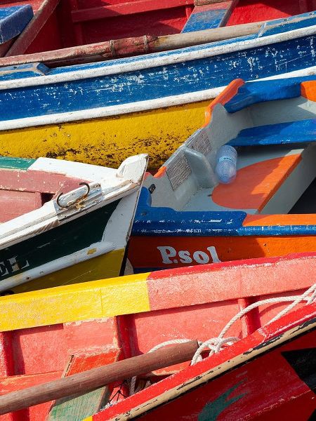 Harbor with traditional colorful fishing boats Town Ponta do Sol-Island Santo Antao-Cape Verde